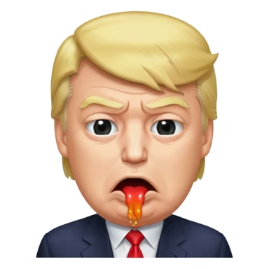 Trumps head vomiting  sticker