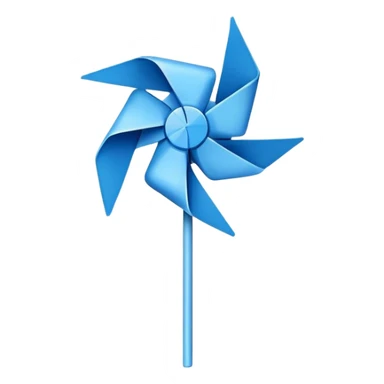 simple blue pinwheel sticker