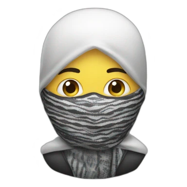 A person masked with a keffiyeh  sticker