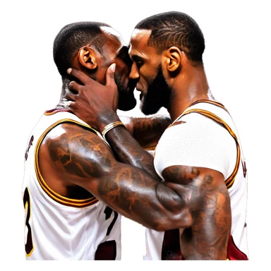 LeBron James kiss LeBron James sticker