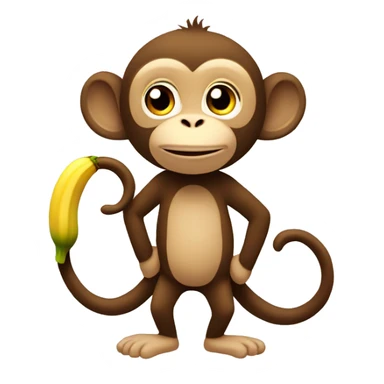 Monkey with a banana ￼ sticker