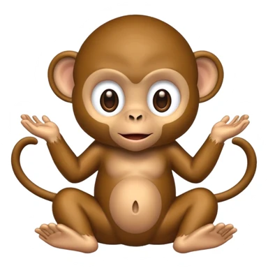 Monkey with baby oil sticker