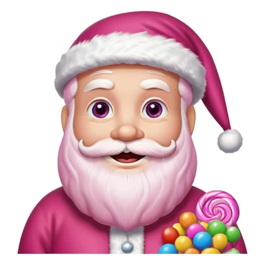 Pink, candyland, santa sticker