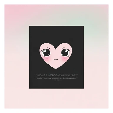 pastel emo banner with a heart accent, cute, expressive, minimal, variation 4 sticker