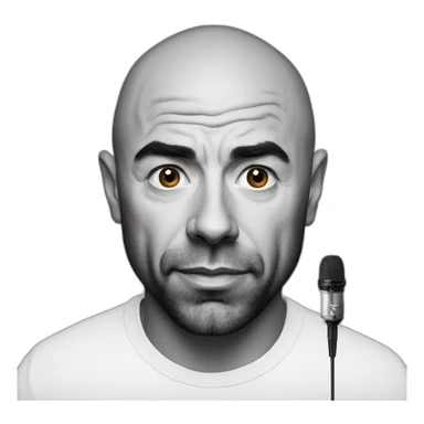 Joe Rogan podcast with a microphone sticker