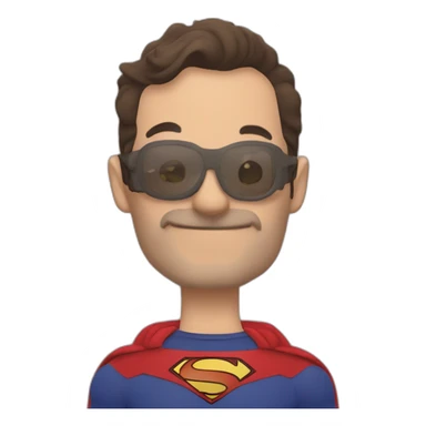 Superman chauve et barbu sticker