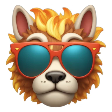 Dracaufeu with sun glasses sticker