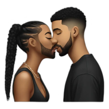 drake kissing 21 savage sticker