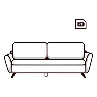 modern sofa with price tag sticker