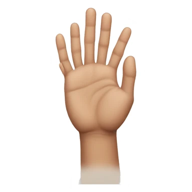 Hand but the thumb and the ring finger are on the palm sticker