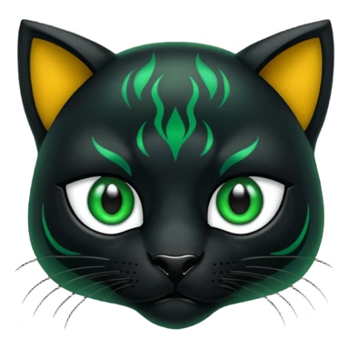 Pantera negra ojos verdes sticker