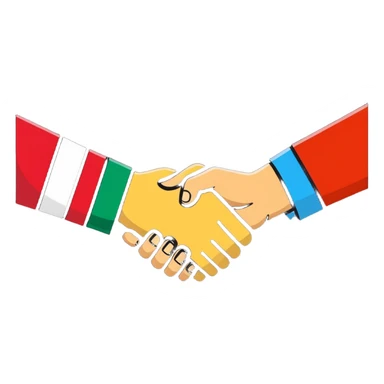 iran and america shaking hand sticker