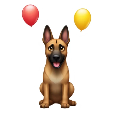 malinois funny with baloon sticker