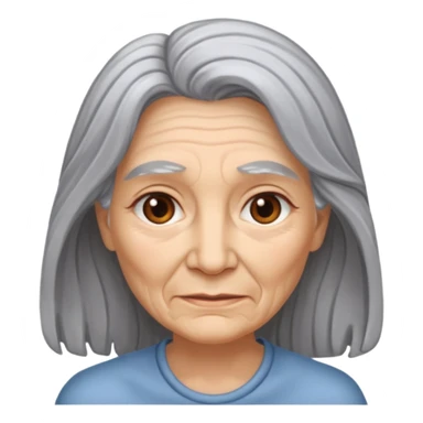 cara vieja por un lado y cara joven por otro lado de una mujer sticker