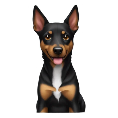 Black australian kelpie and german shepherd mix dog sticker