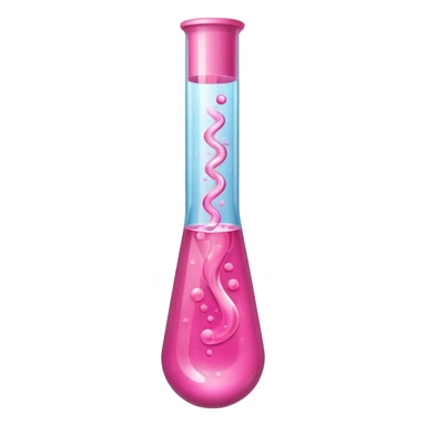 pink liquid in test tube sticker