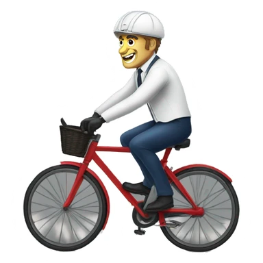 Macron sur un velo sticker