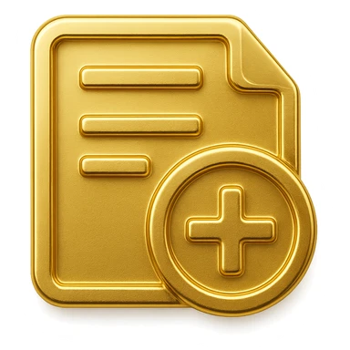 gold icon representing a subscription, elegant and premium, metallic gold finish, simple and recognizable, no text sticker