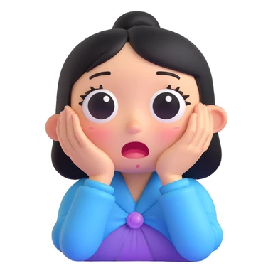 A cute fairytale character crying sticker