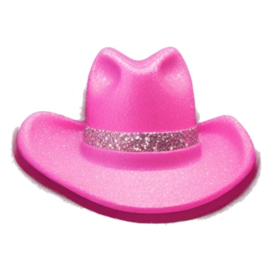 A Cowgirl hat on lip gloss that is pink and sparkley sticker