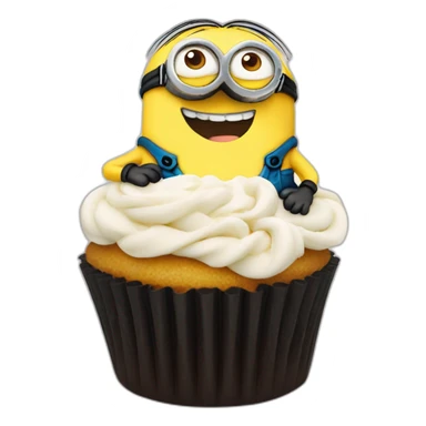 Happy minion cupcake  sticker