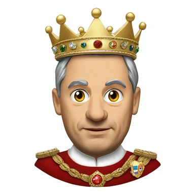 Orbán Viktor wearing crown sticker