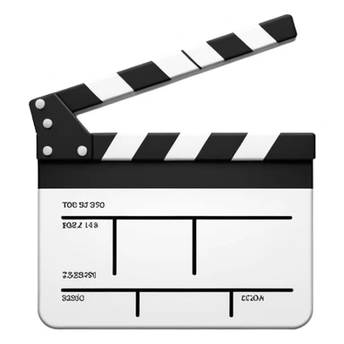 ultra minimal clapperboard, only 5-6 lines total, pure geometric abstraction, absolute minimalism sticker