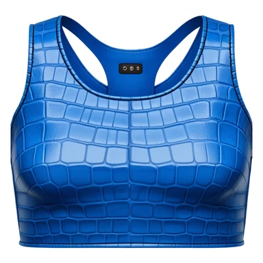 super realistic blue crocodile leather crop top sticker