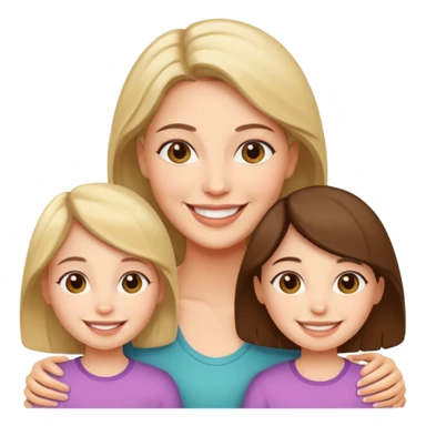 A mum and her two daughters sticker