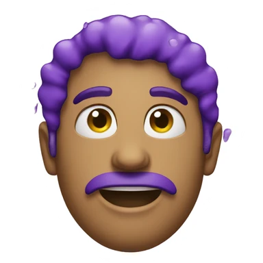 Purple rain drops sticker