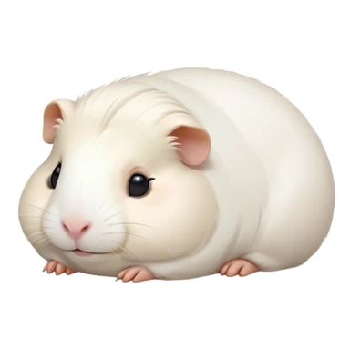 Meme-Worthy Cute Sleeping White Guinea Pig Portrait Emoji, Head resting peacefully with a contented smile, showcasing a delightfully chubby build and a luxuriously soft pure white fur, eyes shut in a serene, cozy nap, Simplified yet hilariously adorable features, highly detailed, glowing with a soft, drowsy light, high shine, relaxed and utterly lovable, stylized with an air of playful laziness, bright and heartwarming, soft glowing outline, capturing the essence of a comically sleepy guinea pig, so meme-worthy it feels like it could instantly become the next viral sensation of adorable slumber! sticker