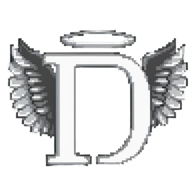 Letter C in multiple shades of gray from light to dark, 50 shades of gray C, with angel halo sticker