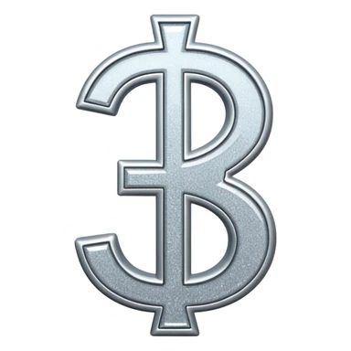 dollar sign with sparkles, silver color sticker