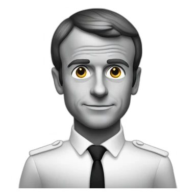 Emmanuel Macron noir sticker