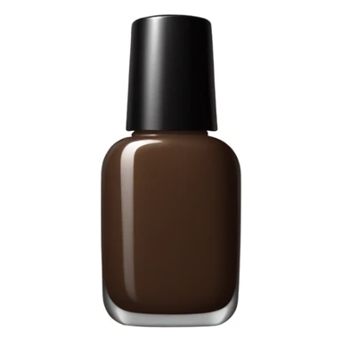 brown nail polish bottle sticker