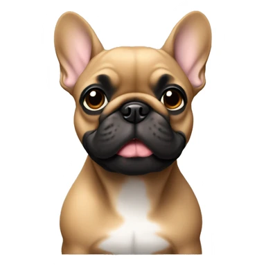 Dark solid fawn frenchie sticker