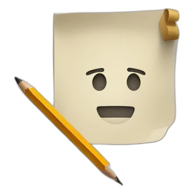 paper and pencil sticker