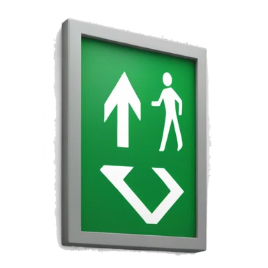 Exit sign sticker