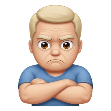 😠 with arms crossed sticker
