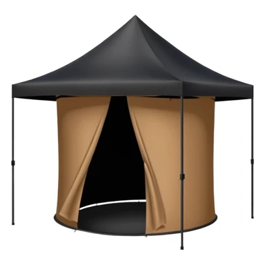 black spray tan tent sticker