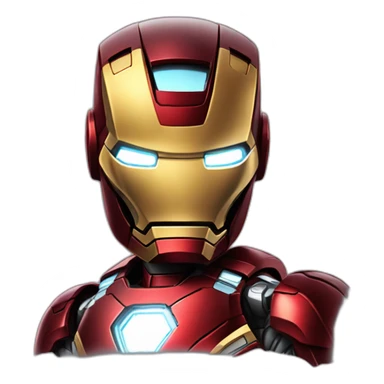 iron man in his mark 85 suit sticker