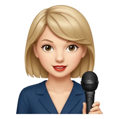 taylor swift with mic sticker