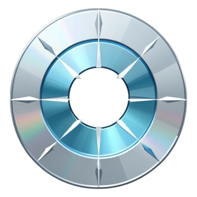 diamond CD emoji in minimalist style with a small scratch sticker