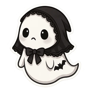 Goth white object sticker