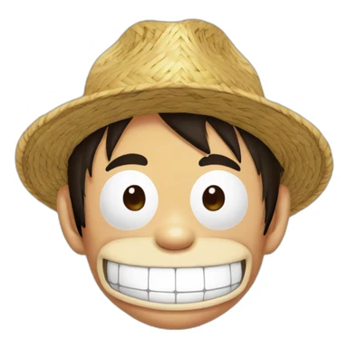 Monkey.d.luffy avec un chapeau de paille sticker