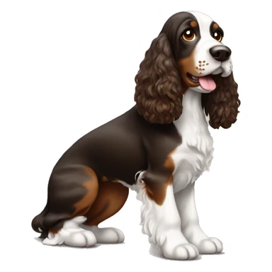 Brown tri color springer sticker