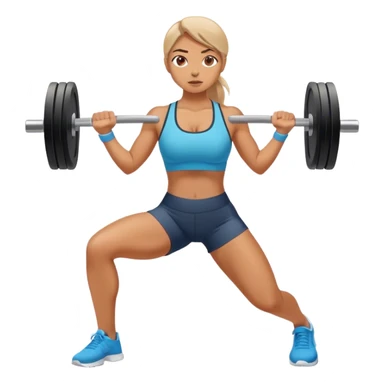girl weighted lunges exercise sticker