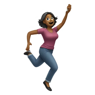 A woman throwing money sticker