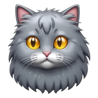 Wet cat sticker