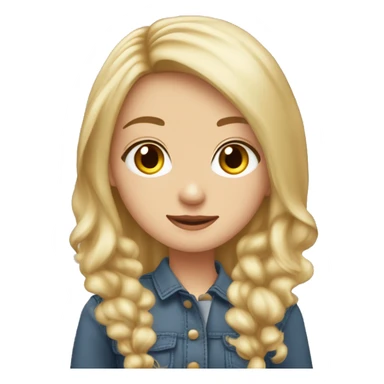 Girl with Hazel eyes and blonde hair with red highlights, ￼ ￼￼￼￼ sticker